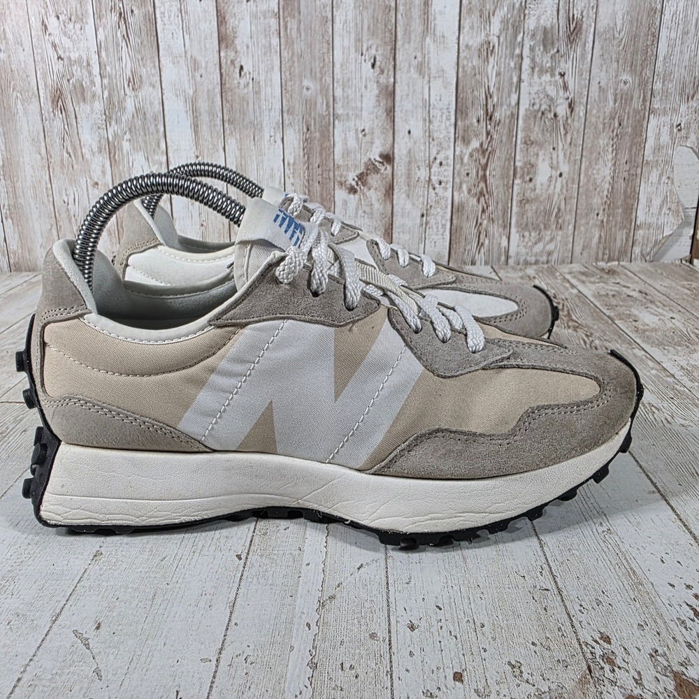 New Balance 327 Womens Sneakers Sea Salt Moonbeam WS327UND Grey Beige Size 8.5